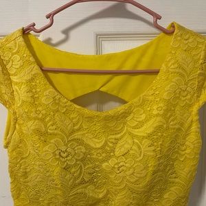 Bright yellow dress